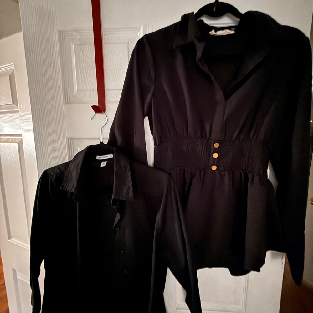 Port Authority Black Button Down Shirts brand new never worn